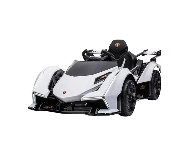 HOMCOM Masinuta Electrica pentru Copii, Automobil cu Telecomanda, Faruri LED si Muzica, Varsta 3+ Ani, 117x66x50 cm, Alb | Aosom Romania