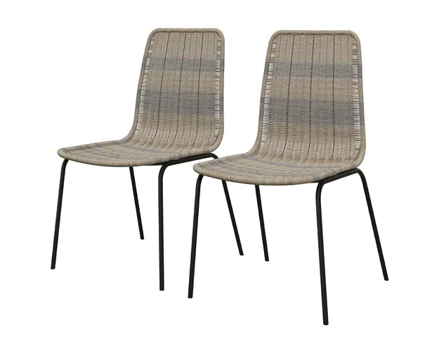 HOMCOM Set din 2 Scaune de Sufragerie, Scaune de Bucatarie, Stil Boem cu Spatar Jos, Picioare din Otel, 48x55x85 cm, Galben | Aosom Romania