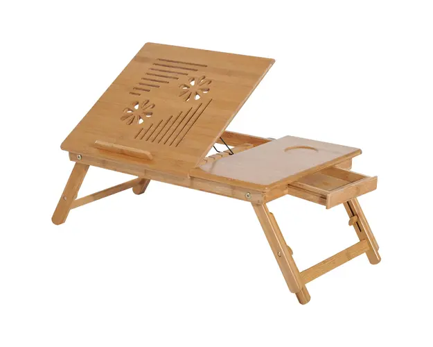 HOMCOM suport laptop, pentru pat, 55x35x22-30cm | Aosom Romania