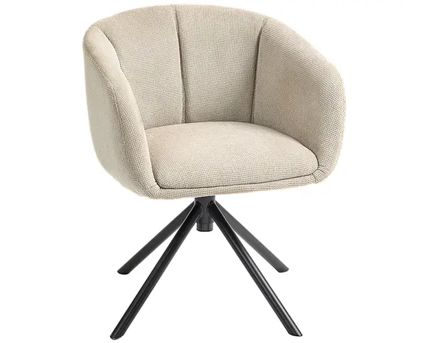 HOMCOM Fotoliu Pivotant la 360, Fotoliu din Material Textil pentru Living si Birou, 58,5x59x78,5 cm, Gri Deschis | Aosom Romania
