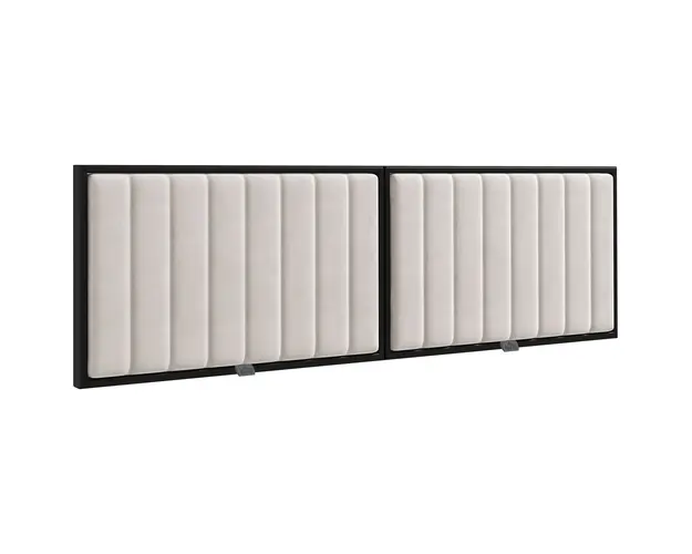 HOMCOM Tablie de Pat din Catifea pentru Dormitor, Montare pe Perete, 180x8x56 cm, Crem | Aosom Romania