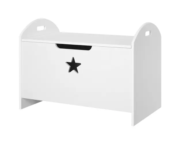 HOMCOM Cufar Depozitare Jucarii Lemn, Spatios pentru Camera Copii, 62x40x46.5 cm, Alb | Aosom Romania