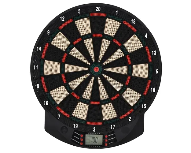 HOMCOM Tinta Electronica Darts, 6 Sageti, Panou Scor Digital, 44x39.5x2.2cm, Negru, pentru Divertisment Acasa | Aosom Romania