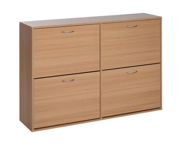 HOMCOM Dulap Pantofi Spatios, Design Modern pentru Hol, Mobilier Eficient pentru Depozitare, Alb | Aosom Romania