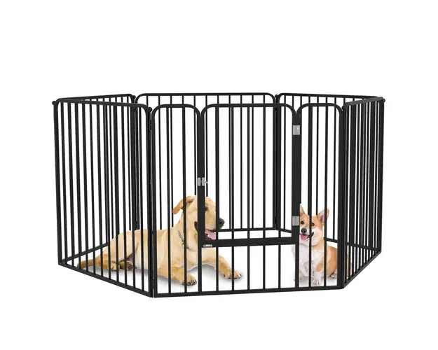 PawHut Tarc de Joaca Rezistent pentru Caini din 6 Panouri pentru Animale de Companie Interior Exterior | Aosom Romania