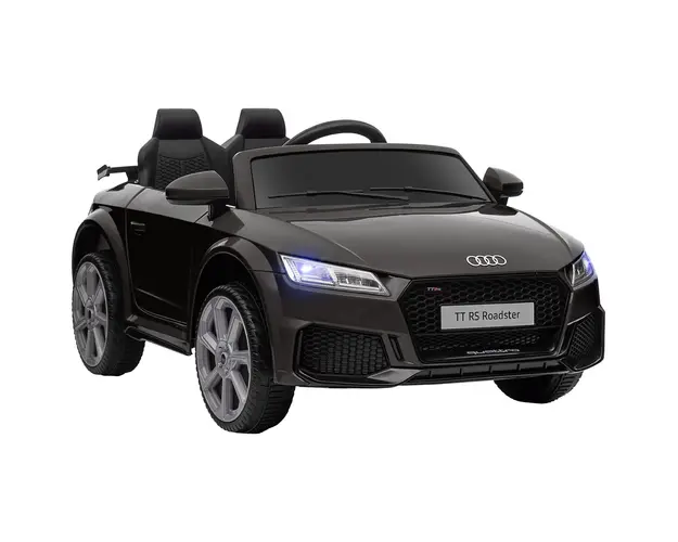 HOMCOM Masina Electrica pentru Copii AUDI TT, Auto Electrica pentru Copii 3-5 Ani cu Telecomanda, USB, Portiere care se deschid si Faruri LED, Negru