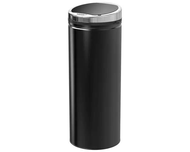 HOMCOM Cos de Gunoi Inteligent cu Senzor, 50L, Otel Inox si Plastic, Negru, 30.5x30.5x81.5cm | Aosom Romania