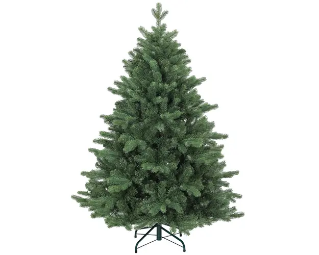 HOMCOM Brad de Craciun Artificial cu 847 Crengi, Brad de Craciun Realist Pliabil cu Baza Metalica, Ø105x150 cm, Verde | Aosom Romania