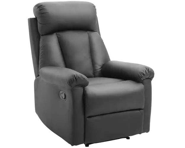 Fotoliu Relax Rabatabil cu Captuseala Ergonomica si Spatar Reglabil si Rabatabil 80×97×107cm Negru HOMCOM | Aosom RO