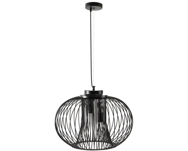 HOMCOM Lustra de Plafon Moderna cu Suport E27, Inaltime Reglabila, Design Elegant Negru, Ideala pentru Living si Salon, Plafoniera Suspendata | Aosom Romania