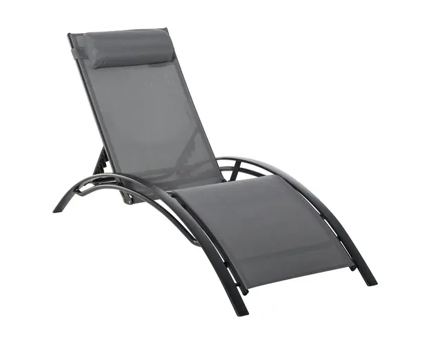 Outsunny Sezlong de Gradina 5 Inclinari din Aluminiu cu Perna Detasabila| Aosom Ro | Aosom Romania