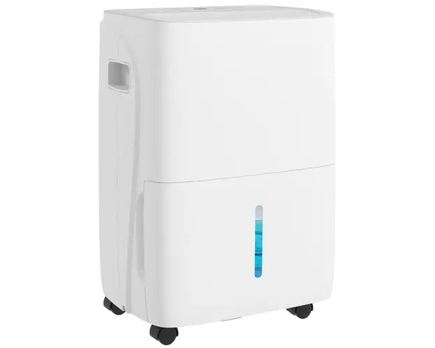 HOMCOM Dezumidificator Portabil cu Roti cu Rezervor de 4L, 3 Viteze si 4 Functii si Temporizator, 35,2x27,2x49,9 cm, Alb | Aosom Romania