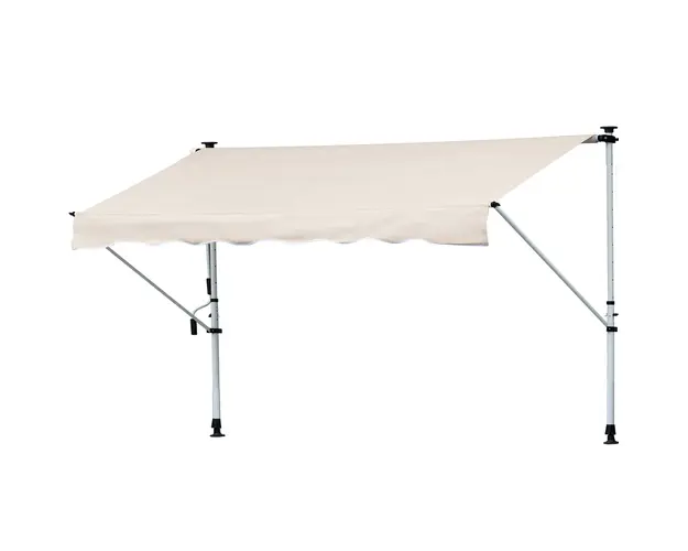 Outsunny Copertina Solara Extensibila cu Manivela, Structura Metalica Telescopica, Poliester, 400x120 cm | Aosom Romania