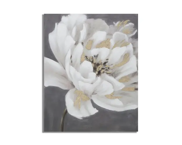Mauro Ferretti PICTURA pe panza FLoare ALBA/AURIU CM 80X3,7X100