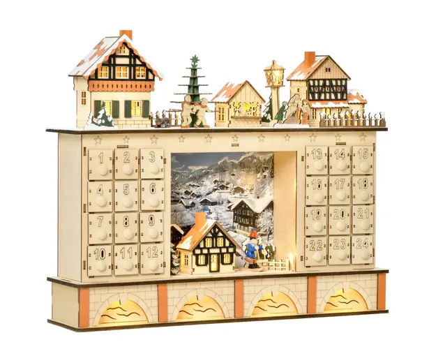 Calendar de Advent, calendar de Craciun, decoratiunde de Craciun HOMCOM | Aosom Romania