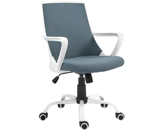 HOMCOM Scaun de Birou Ergonomic cu Inaltime Reglabila, Scaun de Birou cu Balansoar si Tesatura Respirabila, 59x61x92.5-102.5 cm, Gri | Aosom Romania