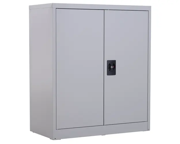 Vinsetto Dulapior pentru Documente cu Inchidere de Siguranta si Raft Intern Reglabil, din Otel, Gri 80x40x92.5cm | Aosom Romania