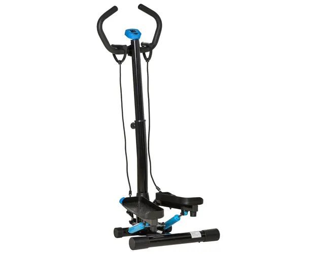 HOMCOM Stepper Fitness cu Twist pentru Exercitii Aerobice, Reglabil, cu Benzi de Rezistenta, Ideal pentru Acasa si Birou, Albastru | Aosom Romania