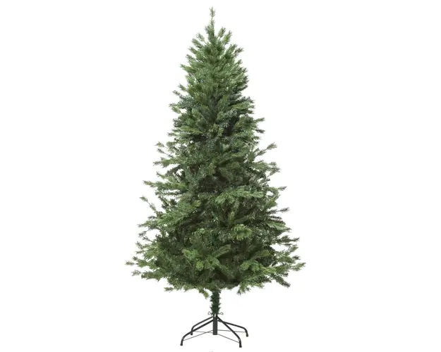 Brad de Craciun 150 cm, brad artificial cu 440 ramuri, brad verde cu baza detasabila, decoratiune de Craciun Φ75x150cm HOMCOM | Aosom Romania