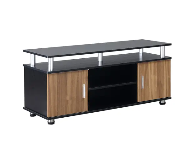 HOMCOM Comoda cu Suport TV cu Dulap si Etajere, Dulapior pentru Salon si Sufragerie, 120x40x52.2 cm, Negru | Aosom Romania