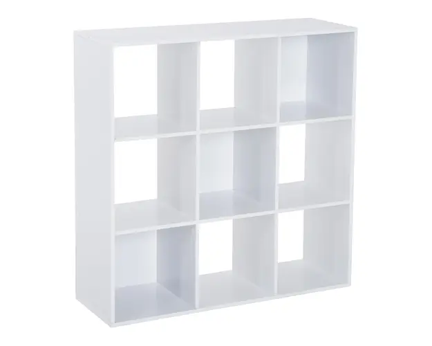 Librarie Alba Moderna HOMCOM 9 Compartimente 91x91x30cm | Aosom Romania