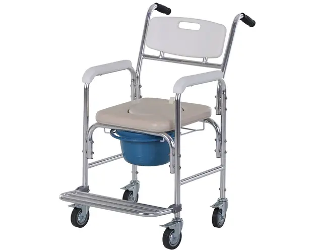 Scaun cu Rotile HOMCOM , cu Oala Detasabila, Confortabil | Aosom Romania