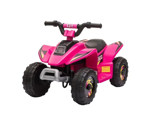 HOMCOM ATV Electric Roz pentru Fetite, Vehicul pentru Copii 18-36 Luni, Design Atractiv | Aosom Romania