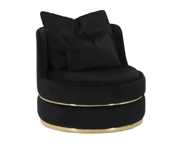 Mauro Ferretti Fotoliu PARIS SPACE NEGRU/AURIU CM Ø 84X72