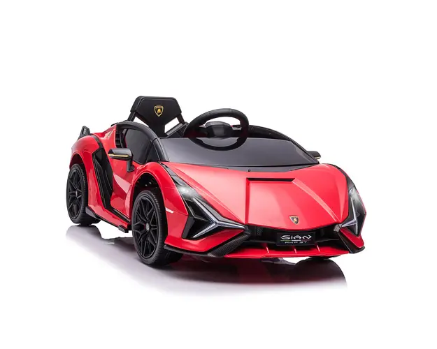 Masina electrica HOMCOM pentru copii 12V Lamborghini, telecomanda, viteza 3-8 km/h, 108x62x40cm, Rosie | Aosom Romania