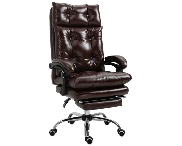 Scaun de Birou Ergonomic Vinsetto, Suport picioare, Inaltime Reglabila Maro | Aosom Romania