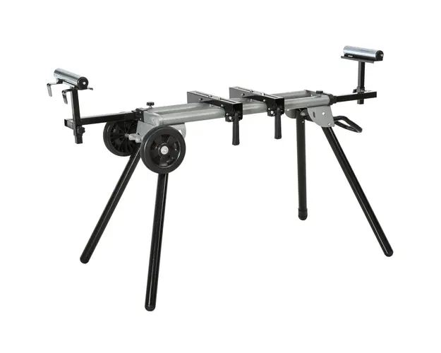 DURHAND Masa Suport pentru Ferastraie Circulare, Banca Extensibila Reglabila si Pliabila, 123.5-245x73x96 cm, Negru | Aosom Romania
