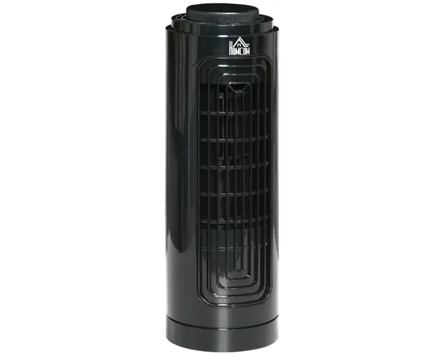 HOMCOM Ventilator Oscilant de Coloana, 3 Viteze, Design Compact, ABS si Cupru, Negru | Aosom Romania