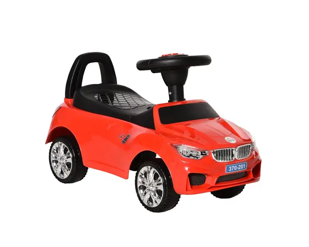 HOMCOM Masinuta pentru Copii cu Volan, Masina cu Faruri si Melodii Integrate, Varsta 18-36 Luni, 63,5x28x36 cm, Rosu | Aosom Romania
