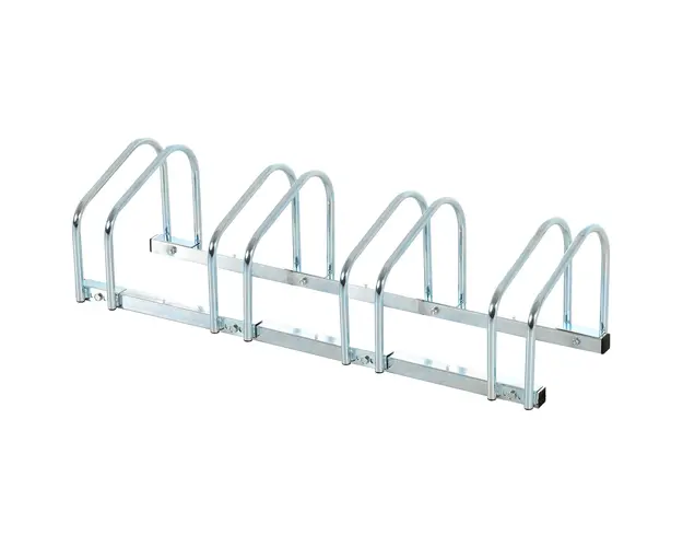 HOMCOM Suport de parcare pentru 4 biciclete din otel, 110x33x27 cm, argintiu | Aosom Romania