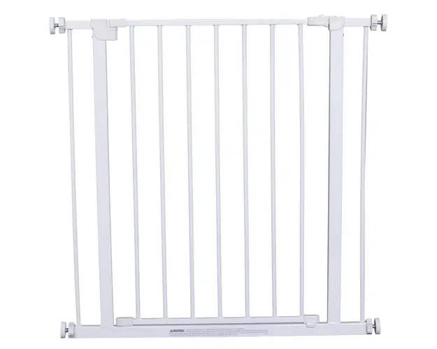 Poarta de Siguranta PawHut pentru Copii si Animale de Companie Alb 76x72-82cm | Aosom Romania