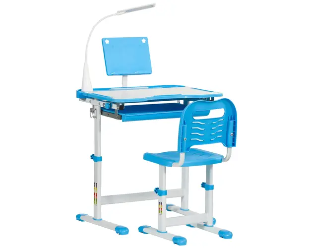 HOMCOM Banca si Scaun Multifunctional pentru Copii, Reglabil, 70x49.5x80-105 cm | Aosom Romania