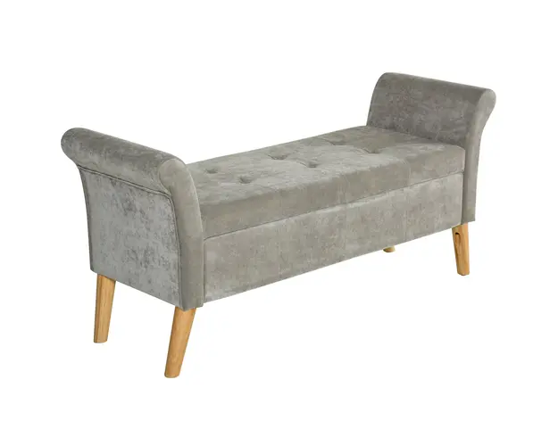 HOMCOM banca de depozitare captusita, Design 2 in 1, 136,5x45x62cm Gri deschis | AOSOM RO