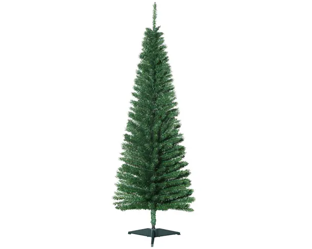 Brad de Craciun de 150cm Pin Artificial cu Ramuri 294 Baza Pliabila Detasabila, decoratiune de Craciun HOMCOM | Aosom RO