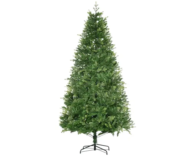 HOMCOM Brad de Craciun decorat si ignifug pentru interior cu Brad artificial verde si baza metalica, verde | AOSOM RO