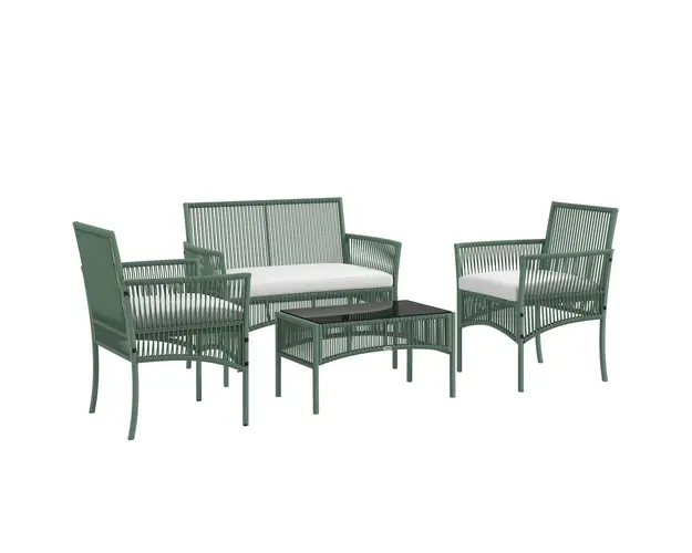 Outsunny Set de Mobilier pentru Curte, Verde Inchis
