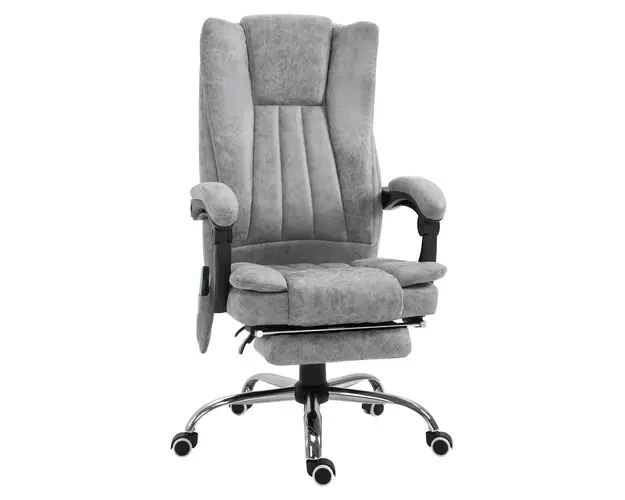 Scaun birou masaj si incalzire, pivotant 360,62x67x113-120 cm,120 kg,Vinsetto | Aosom Romania
