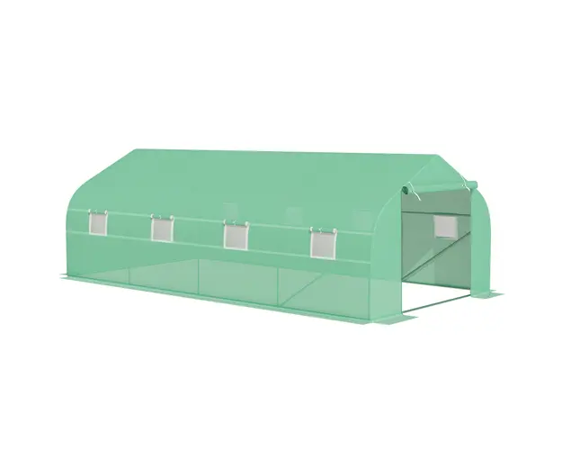 Outsunny, sera gradina sera pentru plante, legume, fructe cu acoperis, 6x3x2, verde | Aosom Romania