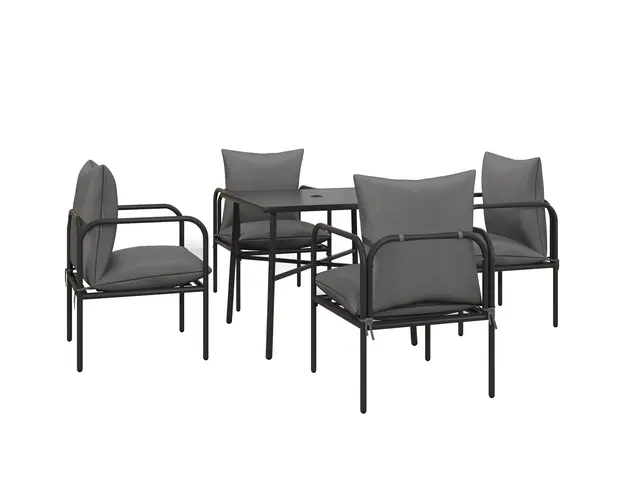 Outsunny Set de Luat Masa de Gradina din 5 Piese cu Perne Groase | Aosom Romania