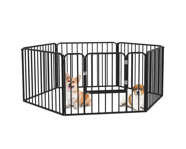 PawHut Tarc de Joaca Rezistent pentru Caini din 6 Panouri pentru Animale de Companie | Aosom Romania