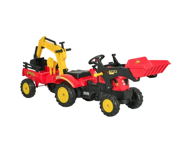 Buldozer de jucarie, plastic, 179x42x59 cm, negru HOMCOM | Aosom Romania