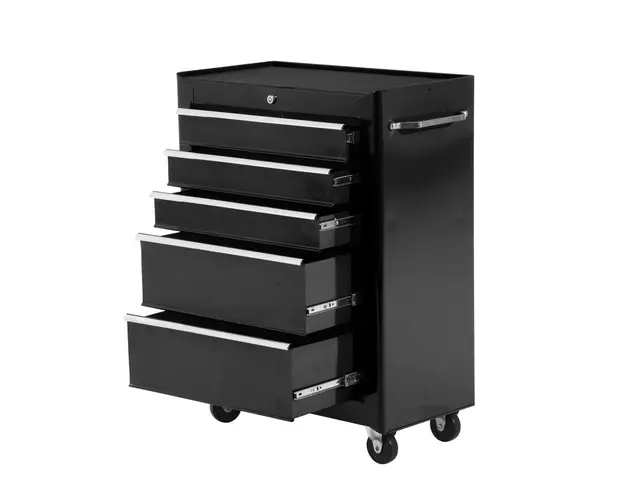 Carucior scule pentru atelier HOMCOM, 61.5x33x85cm negru | Aosom Romania
