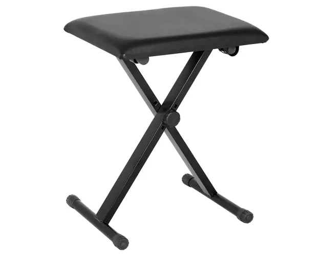 HOMCOM Scaunel Captusit pentru Pian Pliabil cuInaltime Reglabila, Negru, 39x29x51cm | Aosom Romania