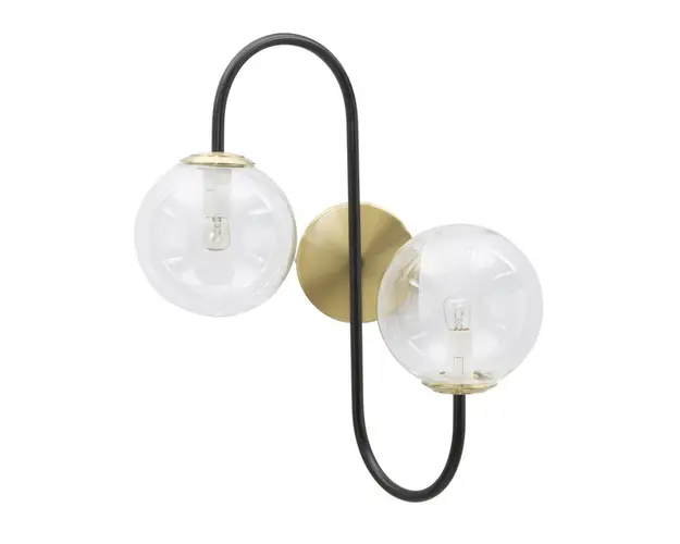 Mauro Ferretti LAMPA DE PERETE FIER NEGRU CM 36x24x45