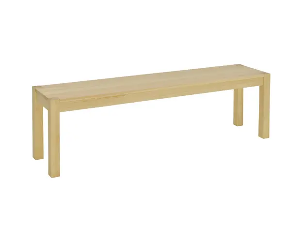 HOMCOM Banca de Sufragerie din Lemn 150 cm, pentru 3 Persoane, Ideala pentru Bucatarie sau Intrare, Finisaj Natural | Aosom Romania