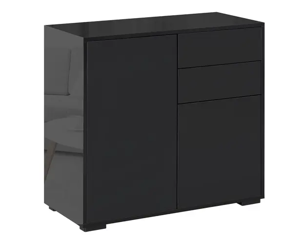 HOMCOM Mobilier multiuz cu 2 sertare si 2 dulapuri, deschidere cu presiune, 79x36x74cm | Aosom Romania